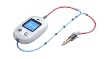 Artificial pancreas monitoring glucose level with transparent background png