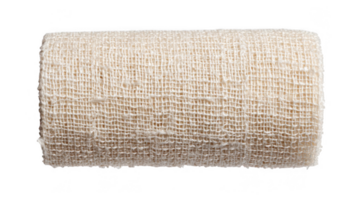 Rolled up elastic bandage on transparent background, ready for dressing wounds png