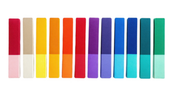 Color swatches showing a range of vibrant hues on transparent background png