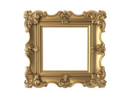 Gilded Ornate Frame With Blank Space For Art, Photos, Or Designs. Use It To Showcase Creativity And Elegance. png