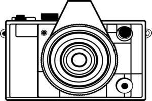 Line Art Illustration of a Digital Camera vector