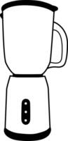 Line Art Illustration of a Blender Kitchen Appliance vector