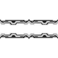Geometric Tech Lines Minimalist Black and White Element vector