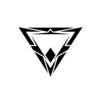Abstract Geometric Triangle , Black and White, Modern, Minimalist vector