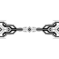 Minimalist Geometric Tech Border Black Lines on White Background vector