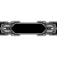 Art Deco Style Banner or Title Bar in Black and White, Geometric vector