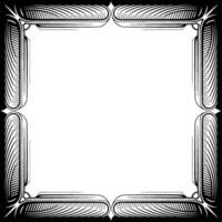 Art Deco Frame, Elegant Black and White Border, Decorative Template vector