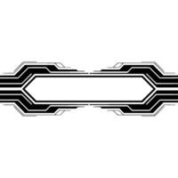 Futuristic Interface Minimalist Black White Tech Element vector