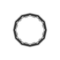 Geometric Black White Circular Frame on Gradated Background vector