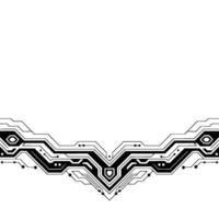 Abstract Circuit Board Pattern, Black and White Tech , Modern Background vector
