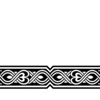 Celtic Knotwork Border in Black and White, Decorative Ornament vector