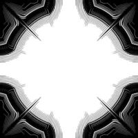 Geometric Black and White Pattern Frame Abstract Border vector