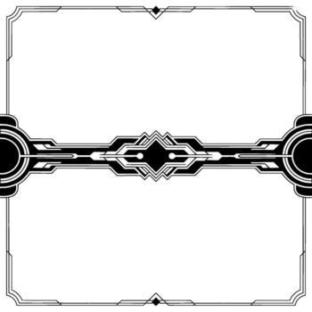 Art Deco Frame With Geometric Black Elements Empty Space vector