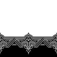 Art Deco Border , Black and Silver, Elegant Element vector