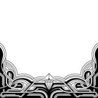 Art Deco Frame With Geometric Diamond Motif Black and White vector