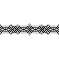 Geometric Black and White Pattern Border, Minimalist vector