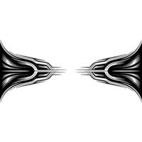 Abstract Black and White Ornament vector
