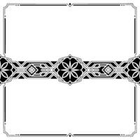 Elegant Art Deco Border Frame With Floral Pattern vector