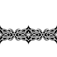 Decorative Black Border Element on White Gradient Background vector