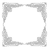 Futuristic Circuit Board Frame on White Tech Border vector