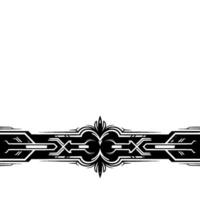 Elegant Geometric Border in Black and White, Minimalist Style vector