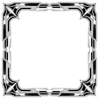 Art Deco Frame Geometric Border With Gradient Details vector