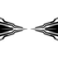Abstract Geometric Line Art Illustration, Black and White vector