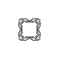 Minimalist Tech Frame, Geometric Border, Modern Element vector