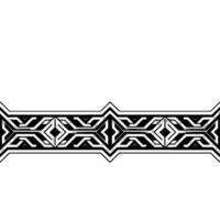 Geometric Border in Greyscale, Modern Abstract Decoration vector