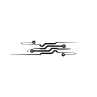 Abstract Tech Circuit Board on Light Background vector