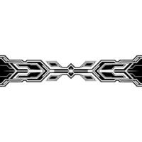 Futuristic Abstract Element in Black White, Tech Aesthetic vector