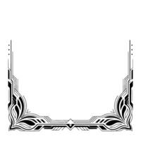 Art Deco Frame Element Elegant Black and White Border vector