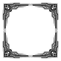 Art Deco Frame Geometric Black and White for Invitations and Decor vector