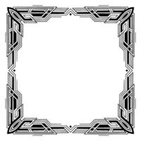 Art Deco Frame Border Elegant Geometric , Blank Center Space vector