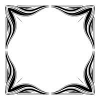 Elegant Art Nouveau Frame With Swirling Lines, Empty Space, vector