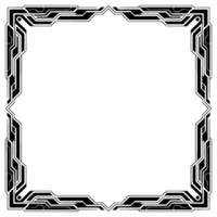 Abstract Tech Frame on White Modern , Copy Space vector