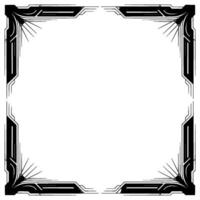 Art Deco Frame Element, Geometric Border, Blank Space, Elegant vector