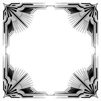Art Deco Frame With Geometric Details and Empty Space vector