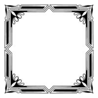 Elegant Art Deco Frame With Light Rays Black White vector