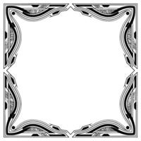 Geometric Art Deco Frame With Empty Space, Decorative Border vector