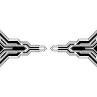 Abstract Geometric , Black and White, Technological Background vector