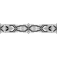 Geometric Art Deco Border Element in Black and White vector