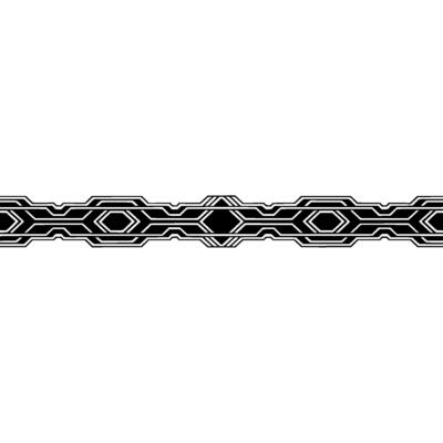 Abstract Geometric Border on White Modern Element
