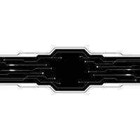 Tech Circuit Board Black White Background vector