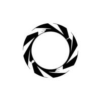 Abstract Geometric Black and White Circle , Modern vector