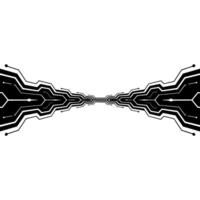 Abstract Tech Background Circuit Board Lines, Perspective, Futuristic vector