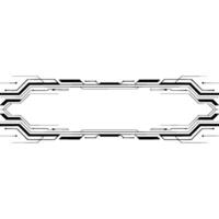 Futuristic Tech Frame With Clean Lines on White Background vector