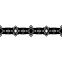 Geometric Patterned Silver and Black Border on White Background vector