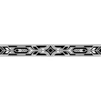 Modern Geometric Border in Black and White on Gradient Background vector