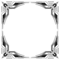 Tech Frame Circuit Board Border , Futuristic Cyberpunk Aesthetic vector